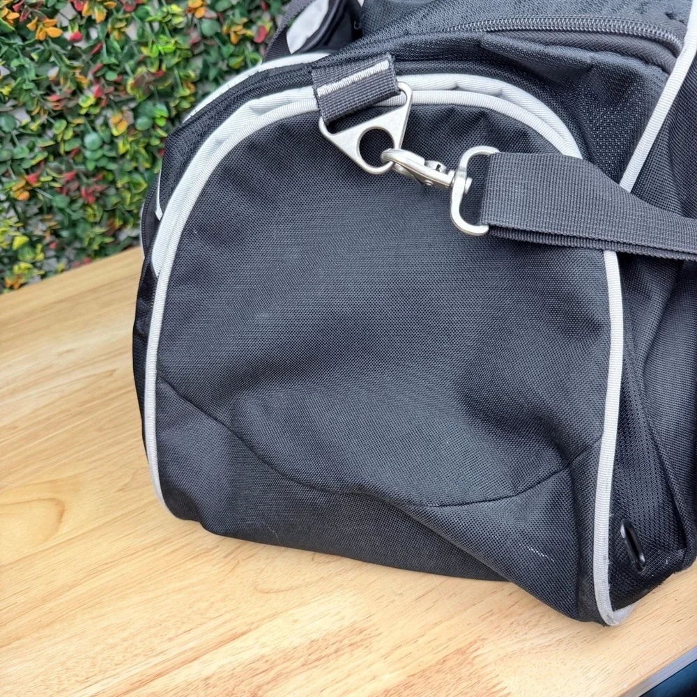 OGIO All Terrain Black Silver Athletic Duffel Bag Padded Strap Travel Gym Bag